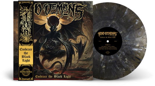 the album cover for 100 Demons - Embrace the Black Light [Indie Exclusive Onyx Marble]