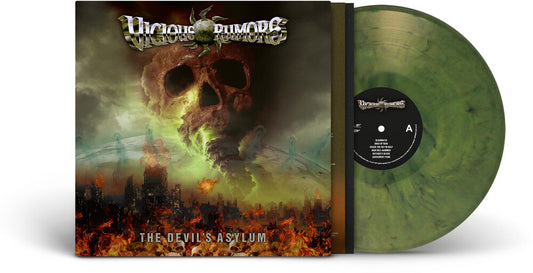 the album cover for Vicious Rumors - Devil's Asylum (Blk) [Colored Vinyl] (Grn) (Ylw) [Reissue]