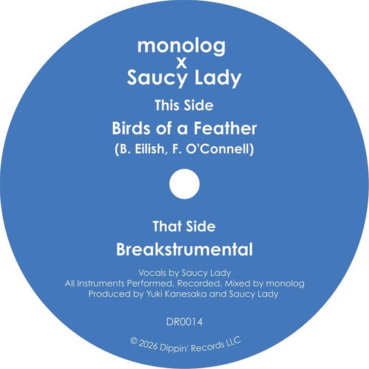 the album cover for Monolog & Saucy Lady - Birds Of A Feather