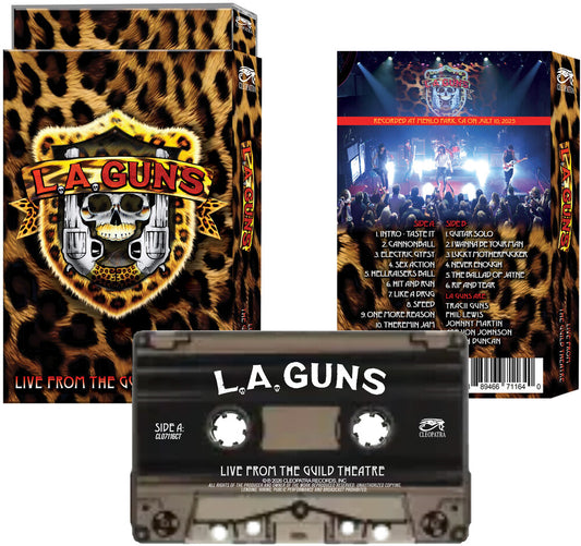 the album cover for L.A. Guns - Live From The Guild Theatre
