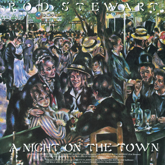 the album cover for Rod Stewart - Night on the Town (rhino Reserve) (brick & Mortar Exclusive)