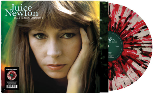 the album cover for Juice Newton - Angel Of The Morning - The Very Best Of [Black Clear Red Splatter]