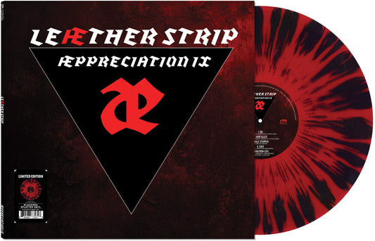 the album cover for Leæther Strip - Æppreciation IX[Black/Red Splatter]