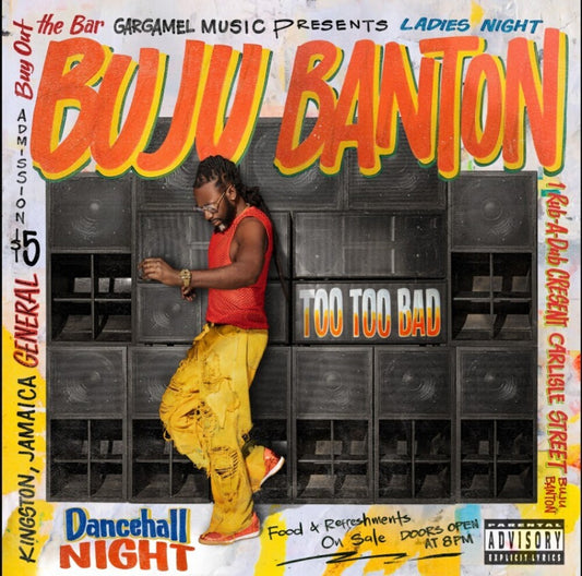 the album cover for Buju Banton - Too Too Bad (Jewl)