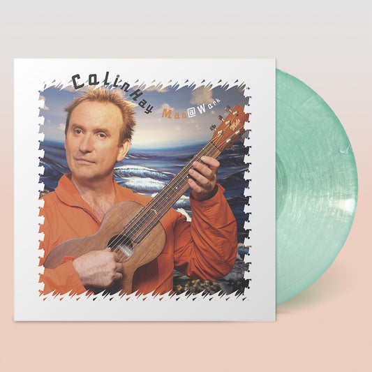 the album cover for Colin Hay - Man At Work (Acoustic) - Clear Green [Clear Vinyl] (Grn)