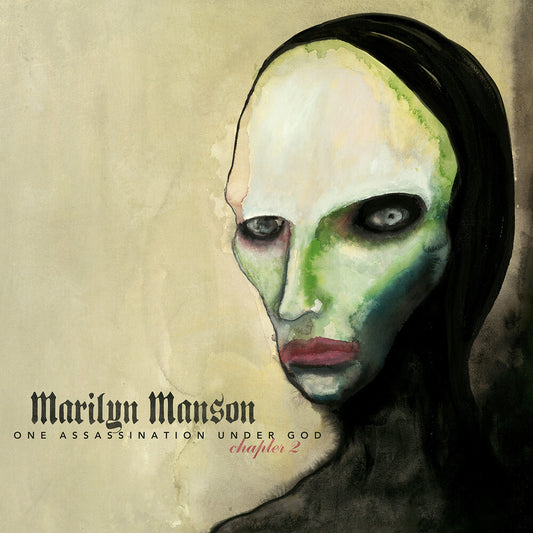 the album cover for Marilyn Manson - One Assassination Under God - Chapter 2 [Green and Blue Marble]
