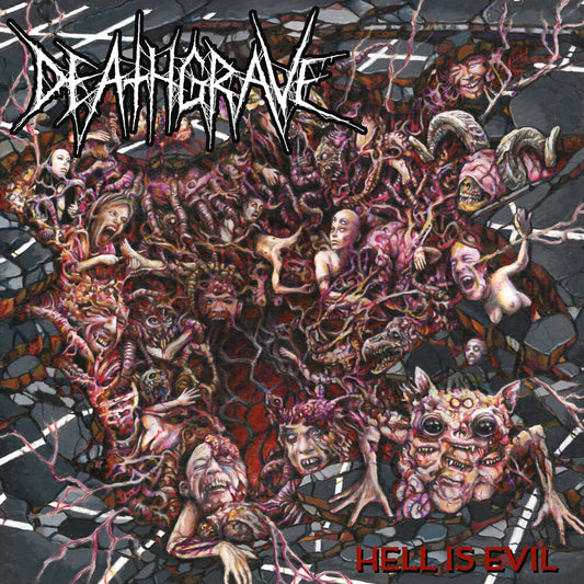 the album cover for Deathgrave - Hell Is Evil