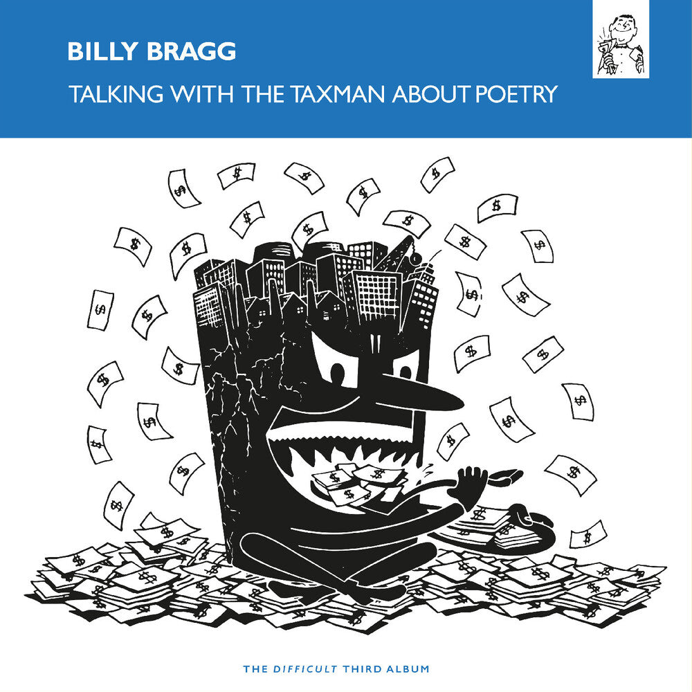 the album cover for Billy Bragg - Talking With The Taxman About Poetry [Solid Blue]