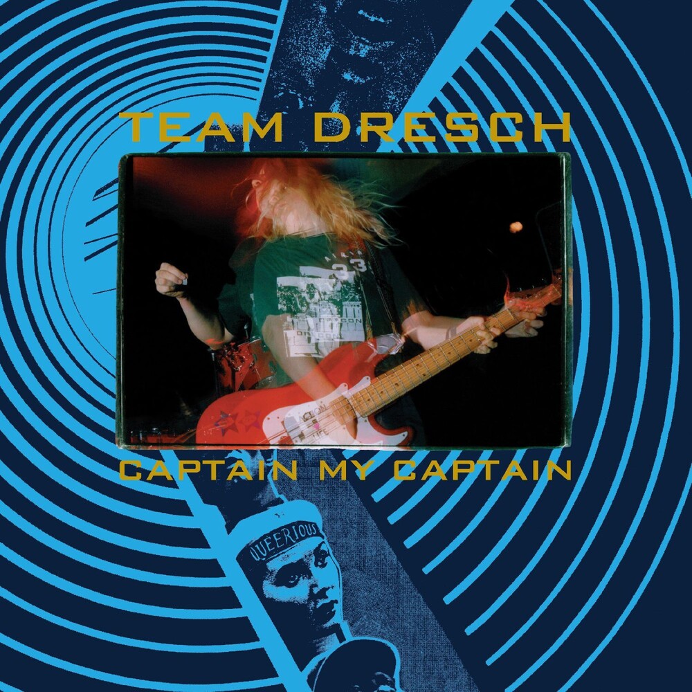 the album cover for Team Dresch - Captain My Captain - Bass Guitar Red [Colored Vinyl] (Red)