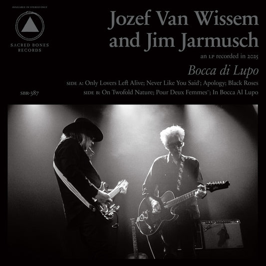 the album cover for Jozef Van Wissem and Jim Jarmusch - Bocca di Lupo and Mouth of the Wolf [Cloudy Clear]