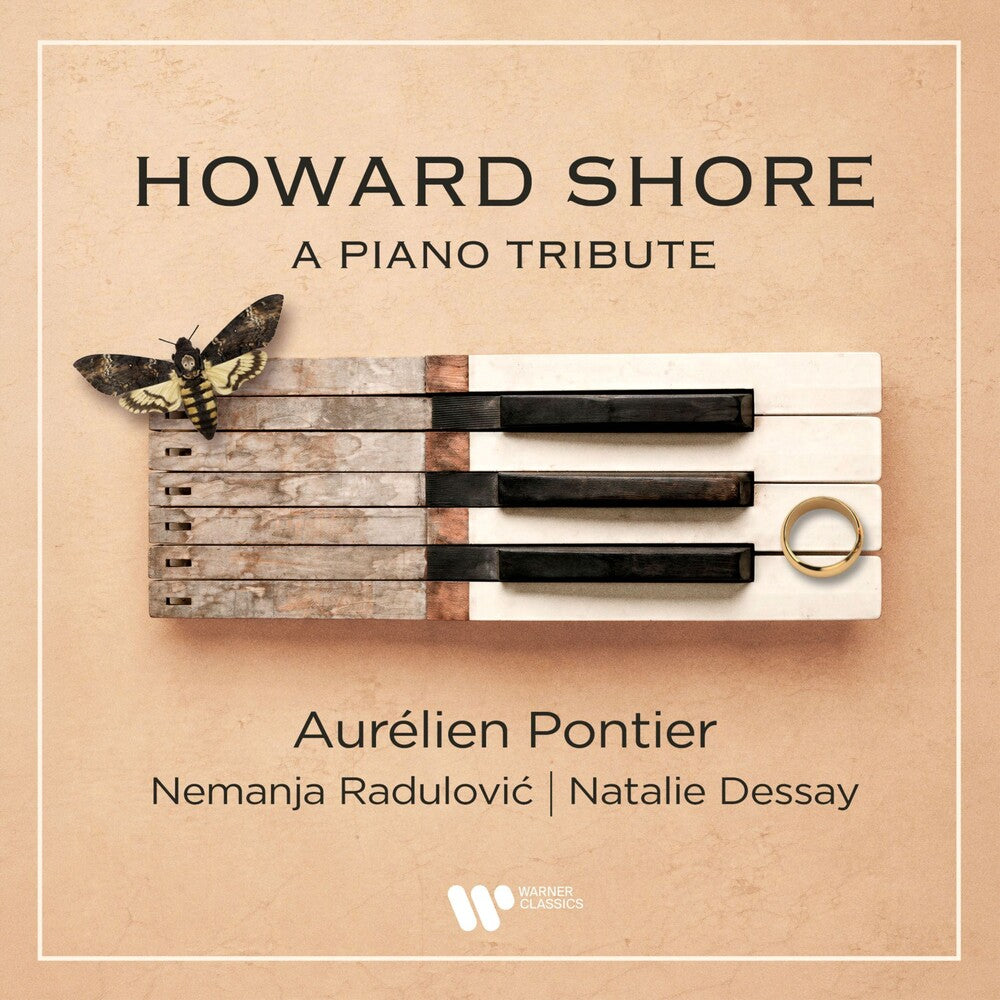 the album cover for Aurélien Pontier - Howard Shore: A Piano Tribute