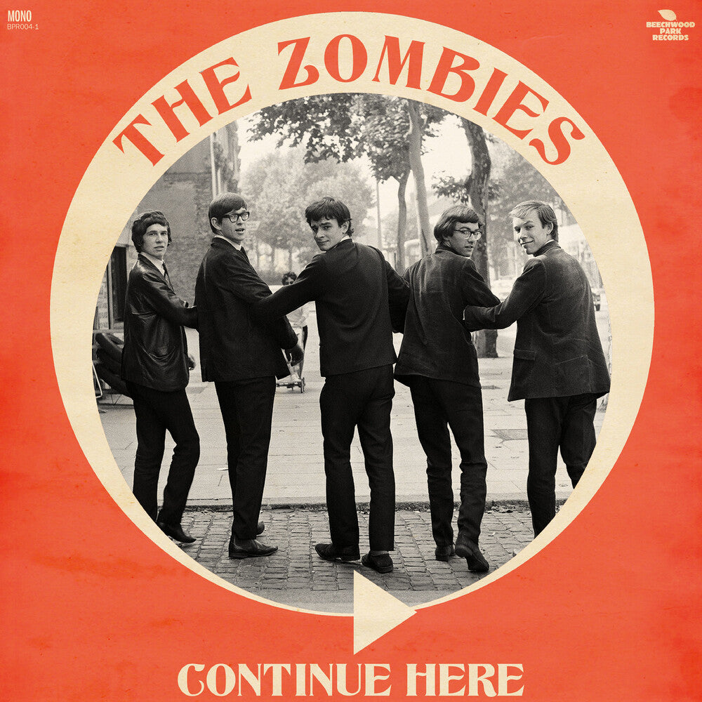 the album cover for The Zombies - Continue Here - Mono Remastered [Indie Exclusive Coke Bottle Clear]