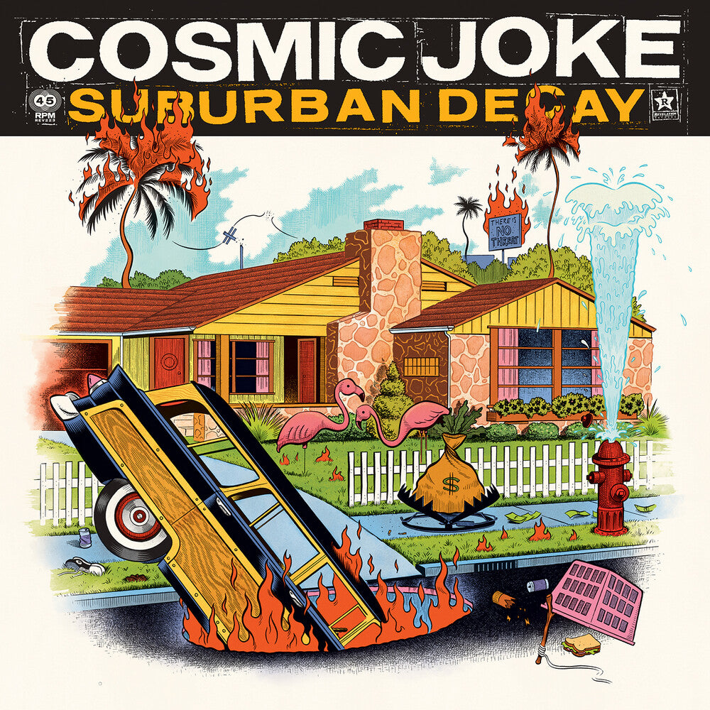the album cover for Cosmic Joke - Suburban Decay