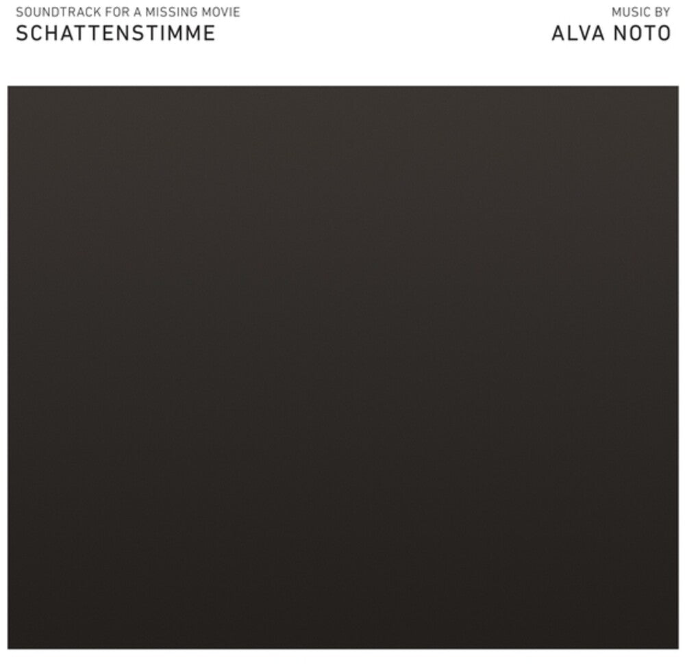 the album cover for Alva Noto - Schattenstimme (Soundtrack For A Missing - Pt 2)
