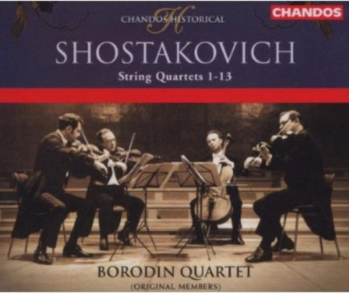 the album cover for Shostakovich / Borodin Quartet - String Quartets 1-13